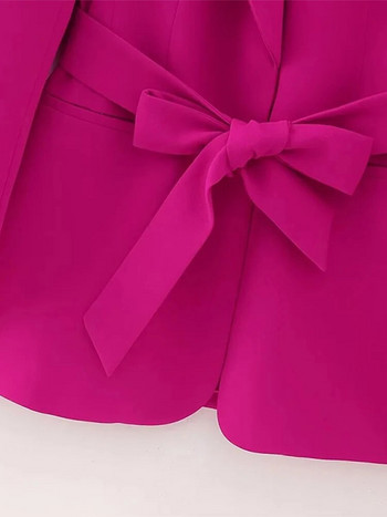 2023 Fashion OL Σετ κοστούμι Blazer Γυναικείο κομψό μακρυμάνικο μπουφάν με φαρδιά ζώνη παντελόνι σετ Γυναικεία κομψά ρούχα υψηλής οδού