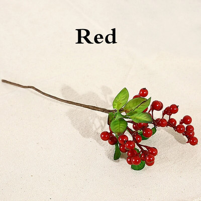 Műbogyó Hamis virágok Otthoni Irodai Party Esküvő Karácsonyi Szimuláció Bogyó Díszek Karácsonyfa Díszek Barkács kiegészítők