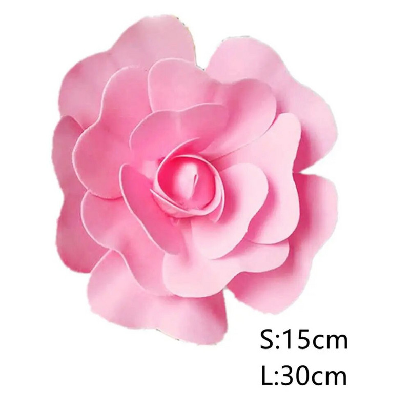 DIY Umjetno lažno cvijeće Plosnato cvijeće Veliko vjenčano cvijeće Zidni ukrasi Cvijeće od PE pjene