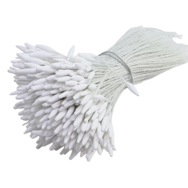 390 komada 2 mm jednoglavi prašnik DIY umjetni mini cvjetni cvijet prašnik tučak prašnik prigušene boje