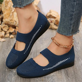 Rome Flats Ikdienas Loafers Sieviešu apavi Tīkls Ikdienas Sporta Ērti Darba apavi Pavasaris Jauns Apaļš Toe Mujer Zapatillas