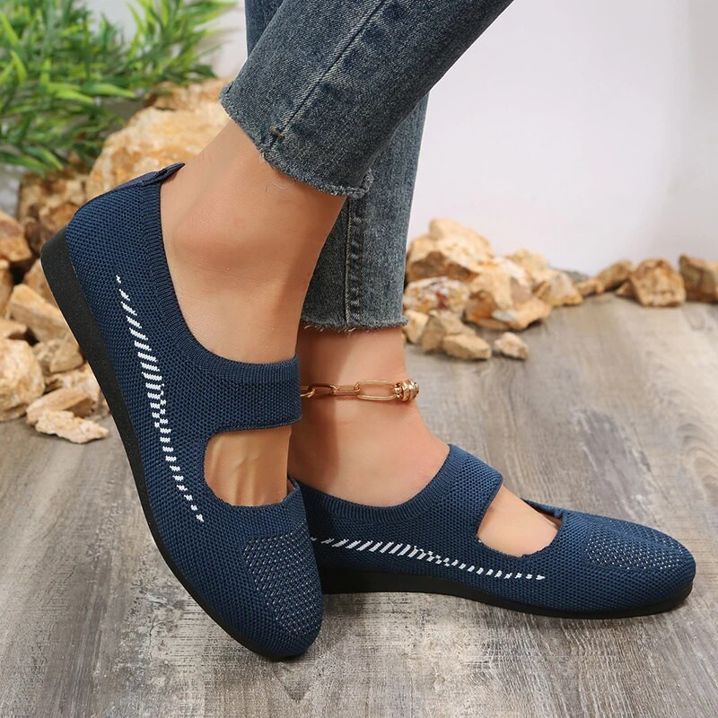 Rome Flats Ikdienas Loafers Sieviešu apavi Tīkls Ikdienas Sporta Ērti Darba apavi Pavasaris Jauns Apaļš Toe Mujer Zapatillas