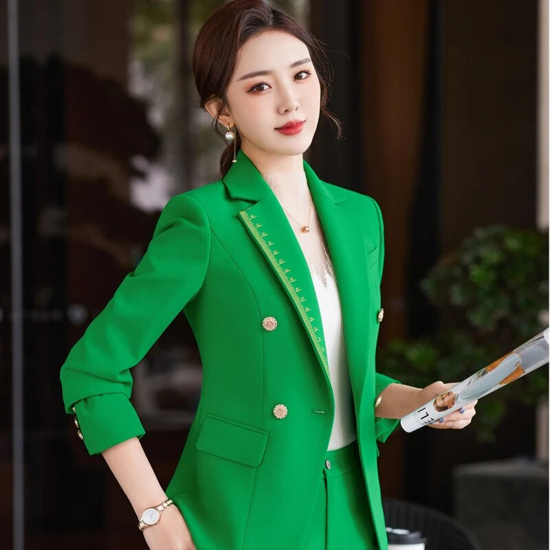 2023 legújabb női öltönyök hivatalos professzionális OL Stílusok nadrágkosztümök blézerek női irodai munkaruha Női nadrág szett
