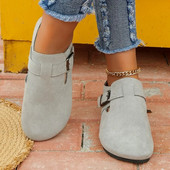 Dizajnerske ženske cipele 2023. Klasične ženske cipele od brušene kože s okruglim prstima, ravne ženske cipele velike veličine, neklizajuće cipele za slobodno vrijeme, jesenske ženske jednostruke cipele