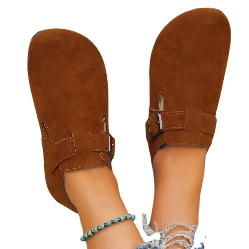 Dizajnerske ženske cipele 2023. Klasične ženske cipele od brušene kože s okruglim prstima, ravne ženske cipele velike veličine, neklizajuće cipele za slobodno vrijeme, jesenske ženske jednostruke cipele