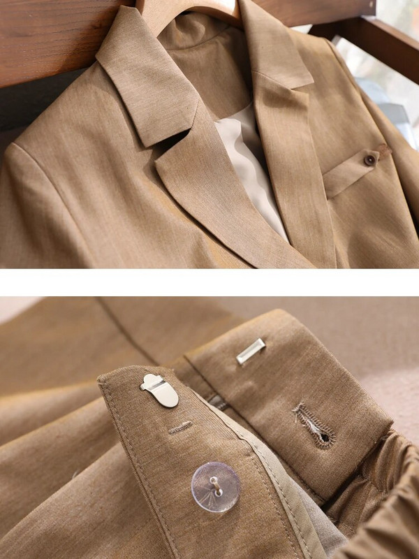 Vimly Uredska odijela s hlačama za žene Proljeće 2023. Korejsko elegantno poslovno odijelo Kompleti hlača i sakoa 2 komada V8128