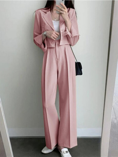 2023. Jesen Proljeće Novo u kompletu Ženski kompleti hlača od 2 komada Chic, elegantno žensko odijelo Visokokvalitetne jakne Uredska odjeća Žene