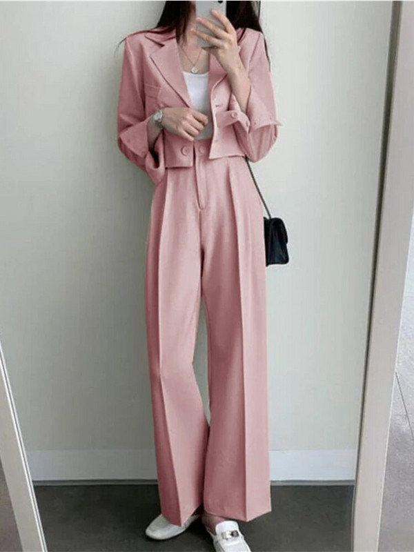 2023. Jesen Proljeće Novo u kompletu Ženski kompleti hlača od 2 komada Chic, elegantno žensko odijelo Visokokvalitetne jakne Uredska odjeća Žene