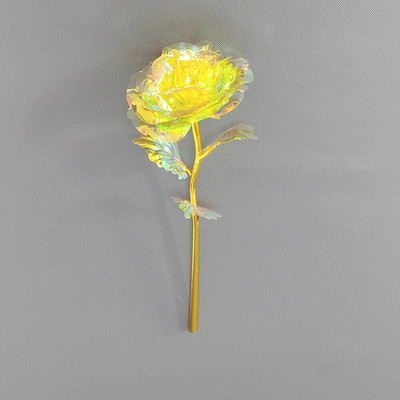 Meilė Valentino dienai 24K paauksuota rožių mini krištolinė rožių gėlė Naujųjų metų vestuvių paslaugos ir suvenyrai dovanų stalo dekoras