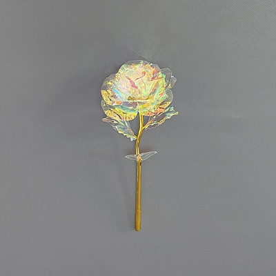 Meilė Valentino dienai 24K paauksuota rožių mini krištolinė rožių gėlė Naujųjų metų vestuvių paslaugos ir suvenyrai dovanų stalo dekoras