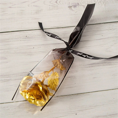 Meilė Valentino dienai 24K paauksuota rožių mini krištolinė rožių gėlė Naujųjų metų vestuvių paslaugos ir suvenyrai dovanų stalo dekoras