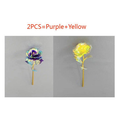 Meilė Valentino dienai 24K paauksuota rožių mini krištolinė rožių gėlė Naujųjų metų vestuvių paslaugos ir suvenyrai dovanų stalo dekoras