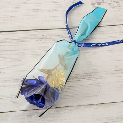 Meilė Valentino dienai 24K paauksuota rožių mini krištolinė rožių gėlė Naujųjų metų vestuvių paslaugos ir suvenyrai dovanų stalo dekoras