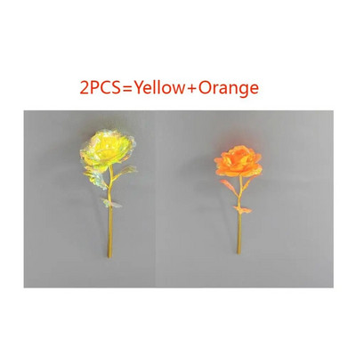 Meilė Valentino dienai 24K paauksuota rožių mini krištolinė rožių gėlė Naujųjų metų vestuvių paslaugos ir suvenyrai dovanų stalo dekoras