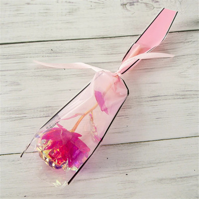 Meilė Valentino dienai 24K paauksuota rožių mini krištolinė rožių gėlė Naujųjų metų vestuvių paslaugos ir suvenyrai dovanų stalo dekoras