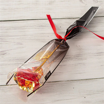 Meilė Valentino dienai 24K paauksuota rožių mini krištolinė rožių gėlė Naujųjų metų vestuvių paslaugos ir suvenyrai dovanų stalo dekoras