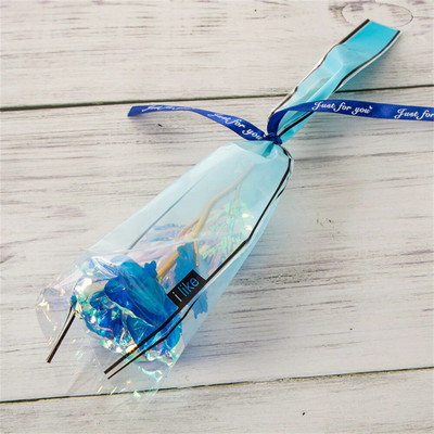 Meilė Valentino dienai 24K paauksuota rožių mini krištolinė rožių gėlė Naujųjų metų vestuvių paslaugos ir suvenyrai dovanų stalo dekoras