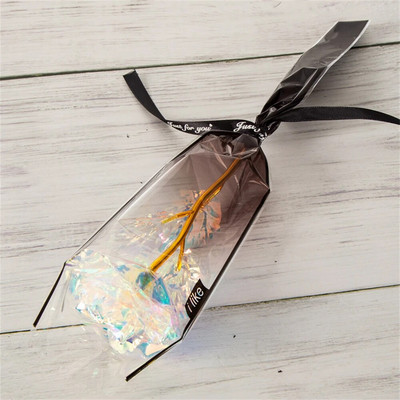 Meilė Valentino dienai 24K paauksuota rožių mini krištolinė rožių gėlė Naujųjų metų vestuvių paslaugos ir suvenyrai dovanų stalo dekoras