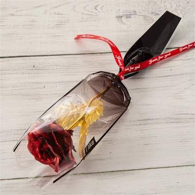 Meilė Valentino dienai 24K paauksuota rožių mini krištolinė rožių gėlė Naujųjų metų vestuvių paslaugos ir suvenyrai dovanų stalo dekoras