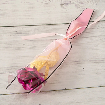 Meilė Valentino dienai 24K paauksuota rožių mini krištolinė rožių gėlė Naujųjų metų vestuvių paslaugos ir suvenyrai dovanų stalo dekoras