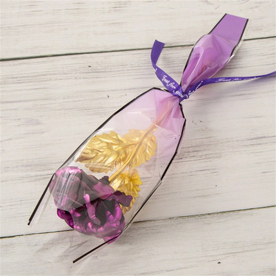 Meilė Valentino dienai 24K paauksuota rožių mini krištolinė rožių gėlė Naujųjų metų vestuvių paslaugos ir suvenyrai dovanų stalo dekoras