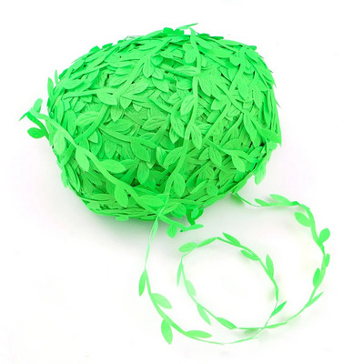 5 metara svilene prirode, zelenog zlata, umjetnog lišća, lišća vinove loze za dekoraciju kutije za vjenčanje, lišća, ručno izrađenog vijenca za izradu spomenara