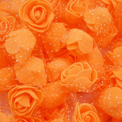 200/100P Mala lažna ruža s glavicama umjetnog ruža od tila od organze Lažni cvjetni ukrasi za vjenčanje/kućni buket s vijencima