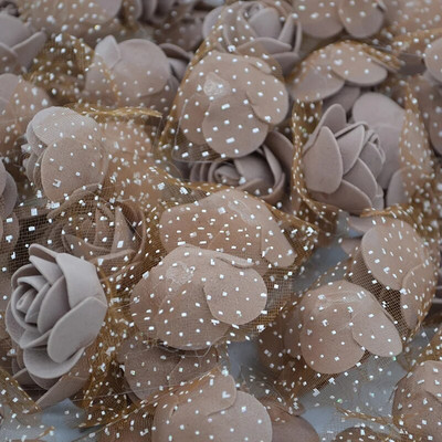 200/100P Mala lažna ruža s glavicama umjetnog ruža od tila od organze Lažni cvjetni ukrasi za vjenčanje/kućni buket s vijencima