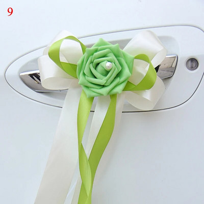 1 kom 2023. Proljetno vjenčanje Ručke na vratima automobila Prekrasne potrepštine za festivale za zabave Šarene vrpce za stražnji pogled Cvjetne svadbene dekoracije