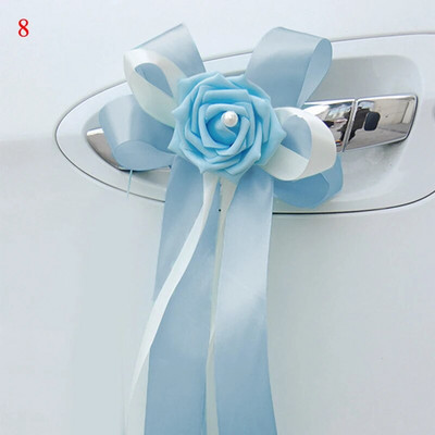 1 kom 2023. Proljetno vjenčanje Ručke na vratima automobila Prekrasne potrepštine za festivale za zabave Šarene vrpce za stražnji pogled Cvjetne svadbene dekoracije