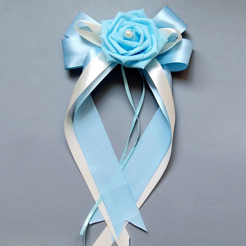 1 kom 2023. Proljetno vjenčanje Ručke na vratima automobila Prekrasne potrepštine za festivale za zabave Šarene vrpce za stražnji pogled Cvjetne svadbene dekoracije