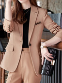 Női blézer nadrágkosztüm 2 részes szett irodai női elegáns alkalmi üzleti dzsekik + ceruzanadrág formális öltöny női ruhák