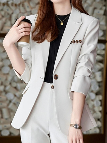 Γυναικείες φόρμες blazer 2 τεμαχίων σετ γραφείου Γυναικεία κομψά casual επαγγελματικά μπουφάν + παντελόνι μολύβι Επίσημο κοστούμι γυναικεία ρούχα