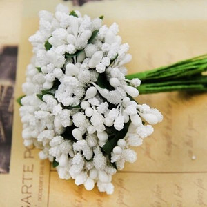 12 bucăți multicolore flori de fructe de pădure pentru nuntă, bricolaj, flori lucrate manual, pistil, flori artificiale, stamine, suplimente pentru nunta, flori