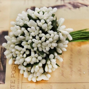 12 bucăți multicolore flori de fructe de pădure pentru nuntă, bricolaj, flori lucrate manual, pistil, flori artificiale, stamine, suplimente pentru nunta, flori