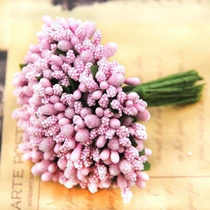 12 bucăți multicolore flori de fructe de pădure pentru nuntă, bricolaj, flori lucrate manual, pistil, flori artificiale, stamine, suplimente pentru nunta, flori