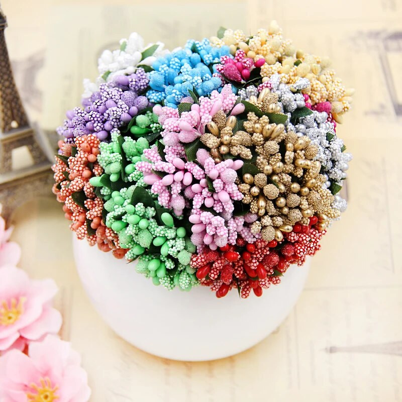 12PCS Višebojni Pip Berry Cvijet za vjenčanje Diy Ručno izrađeno cvijeće Umjetni cvjetni tučak Prašnik Pribor za vjenčanje Cvijet