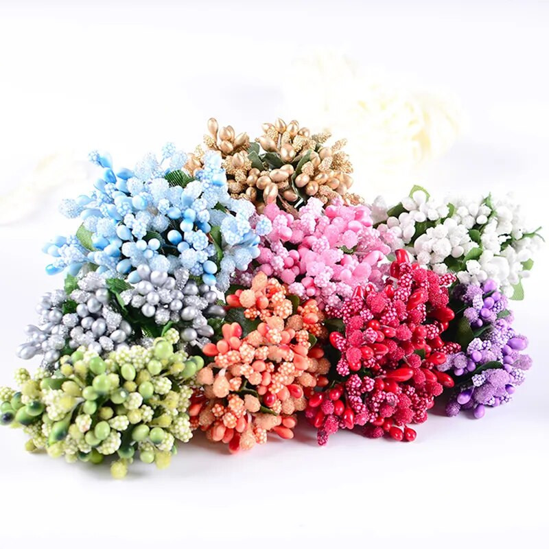 12PCS Višebojni Pip Berry Cvijet za vjenčanje Diy Ručno izrađeno cvijeće Umjetni cvjetni tučak Prašnik Pribor za vjenčanje Cvijet