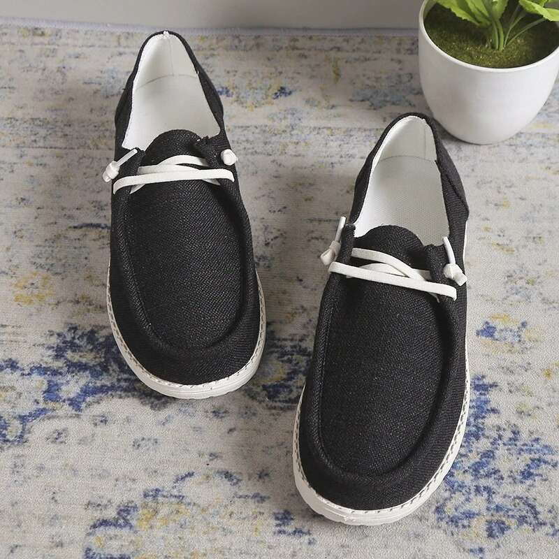 Žakarda vīriešu apavi Sieviešu ikdienišķas, plakanas kurpes Sieviešu īpaši vieglas uzvelkamas audekla kedas