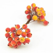 20 komada Mini Dvostruke glave Umjetne staklene bobice Nar Buket crvene trešnje Prašnici Božićni ukrasi DIY obrt Lažno voće