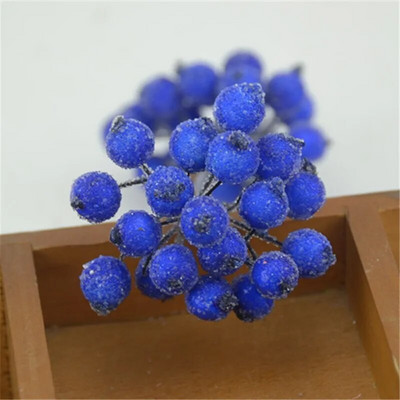 20 komada Mini Dvostruke glave Umjetne staklene bobice Nar Buket crvene trešnje Prašnici Božićni ukrasi DIY obrt Lažno voće