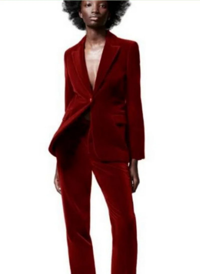 Ženske dvodijelne hlače Prilagodite komplete od 2 komada Baršunasta ženska poslovna odijela Svečane hlače Vjenčani smoking Ženski sako Hlače S