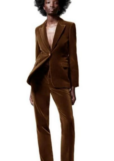 Ženske dvodijelne hlače Prilagodite komplete od 2 komada Baršunasta ženska poslovna odijela Svečane hlače Vjenčani smoking Ženski sako Hlače S