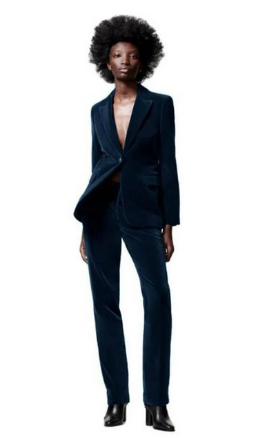 Ženske dvodijelne hlače Prilagodite komplete od 2 komada Baršunasta ženska poslovna odijela Svečane hlače Vjenčani smoking Ženski sako Hlače S