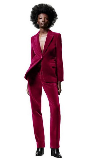 Ženske dvodijelne hlače Prilagodite komplete od 2 komada Baršunasta ženska poslovna odijela Svečane hlače Vjenčani smoking Ženski sako Hlače S