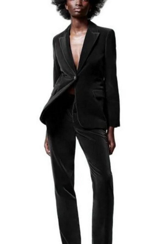 Ženske dvodijelne hlače Prilagodite komplete od 2 komada Baršunasta ženska poslovna odijela Svečane hlače Vjenčani smoking Ženski sako Hlače S