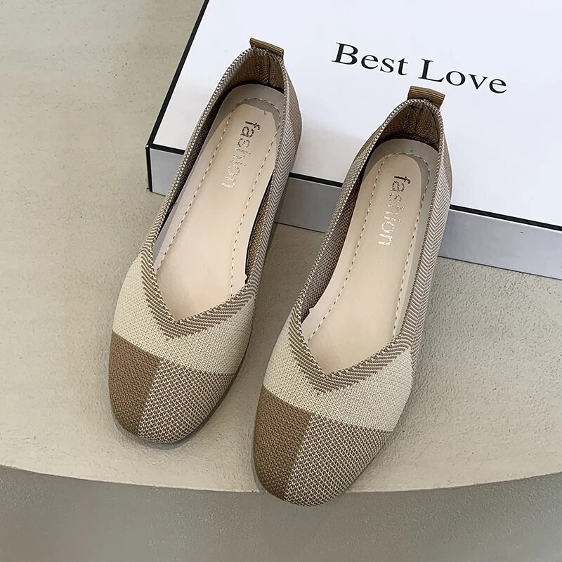 Sarkans, melns, režģis, sieviete, 2022. gada jauni trikotāžas balets, sieviešu zīmola dizaina rūtaini, uzvelkami mokasīna apavi