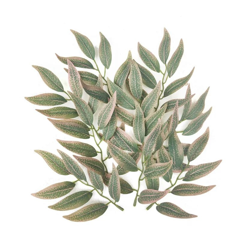 JAROWN 50 kom. Umjetno lišće vrbe lažni cvjetni list raspored scene vjenčanja DIY biljke za uređenje doma zidni materijali cvjetni