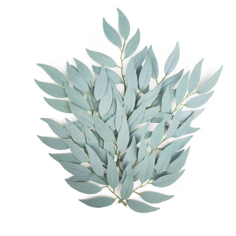 JAROWN 50 kom. Umjetno lišće vrbe lažni cvjetni list raspored scene vjenčanja DIY biljke za uređenje doma zidni materijali cvjetni