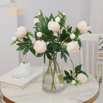 Υψηλής ποιότητας Simulation 2 Heads Bud Core Peony Silk Home Σαλόνι Τραπεζαρία Διακόσμηση γάμου Ψεύτικο τεχνητό λουλούδι